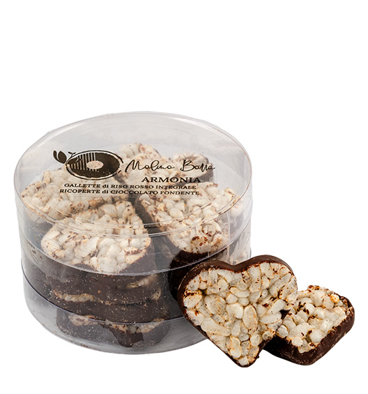 Cuoricini - Reisherzen mit Zartbitterschokolade